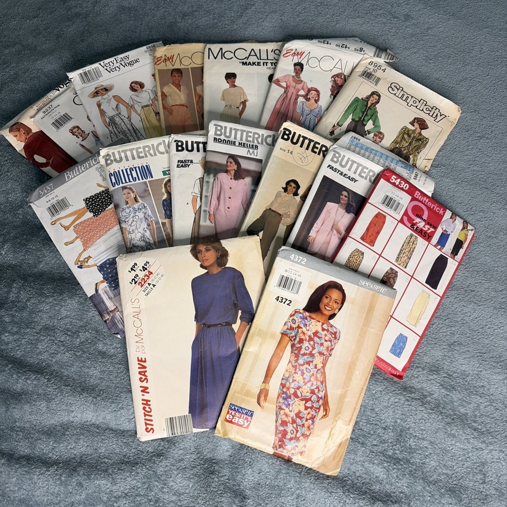 16 Vintage Sewing Patterns Butterick Simplicity McCalls Vogue